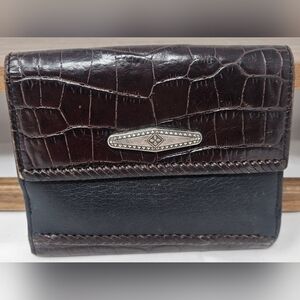Brighton reptile print brown small wallet